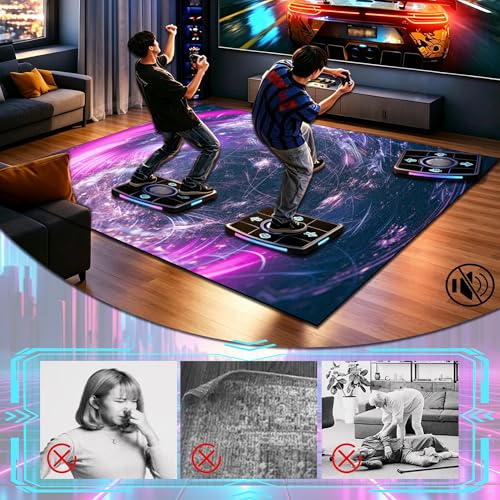 Tapis à poils courts gaming 140x190cm lavable et ultra résistant pour fauteuil - 6