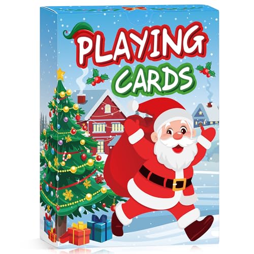 Christmas Playing Cards, Deck of Cards, Standard Index Poker Cards, Fun Gard Games for Family Game Night, Holiday Party Table Games, Great Stocking...