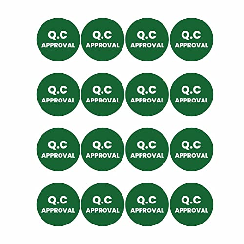 Image of CVANU 500pcs QC Approval Mini Sticker in Green Color Round Shape (20 X 20mm) cv3