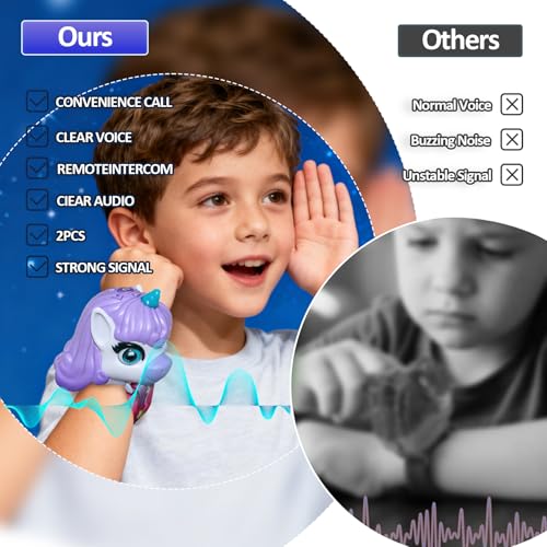 Image of Walkie Talkies for Kids, 2 Pack - Wrist Watch Kids Walkie Talkies, Magical Pony Toddler Walkie-Talkie Toys, 2-Way Radios with Clear Sound, Ideal Gift for Girls & Boys Ages 3-12