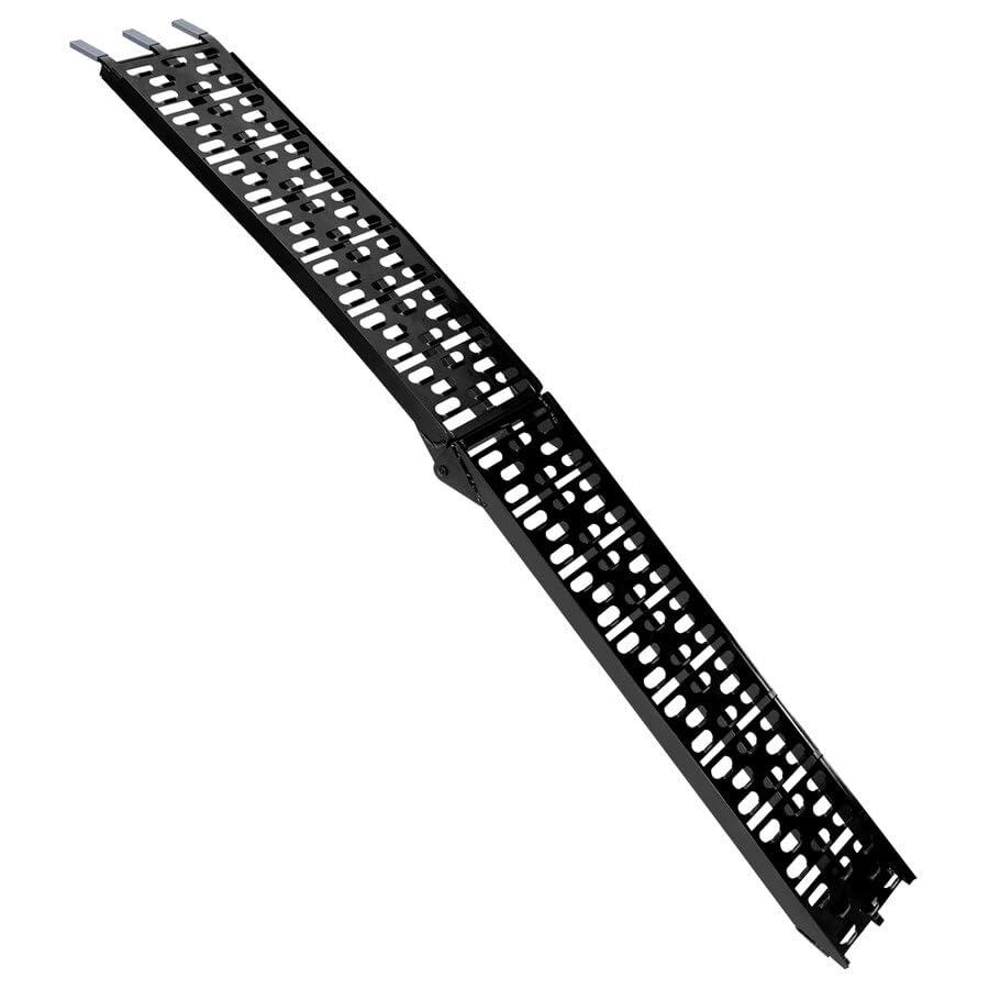 Balzac Rampa di Carico Pieghevole in Alluminio ad Arco | Pedana per Moto | Portata 340kg | Lunghezza 227cm | Superficie Antiscivolo | Rampa per Gradini e Veicoli