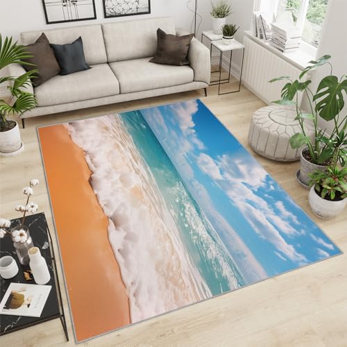 Tapete decorativo rectangular 3x5 ft microfibra antideslizante miniatura 3