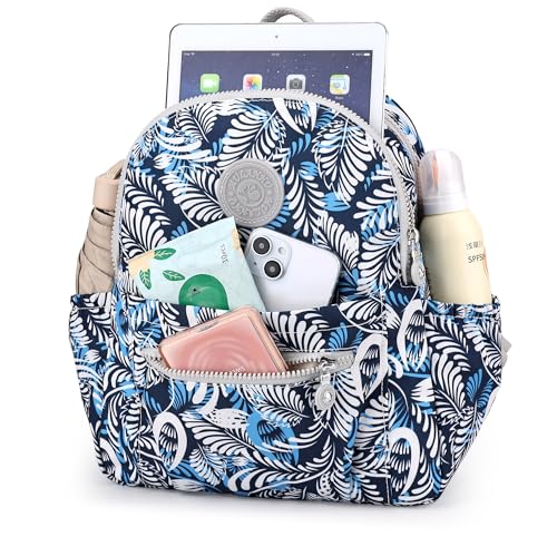 Image of Pealwel Mini Backpack Purse for Women,Small Nylon backpacks for Ladies Backpacks Women Anti Theft Travel Bag (Flower Flower)