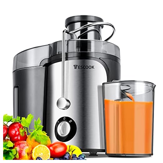 Juicer, 600W Juicer Machines 3 Speeds with 3'' Feed Chute, Juicer Extractor for Whole Fruits & Vegs, Dishwasher Safe, BPA-Free, Non-Drip Function