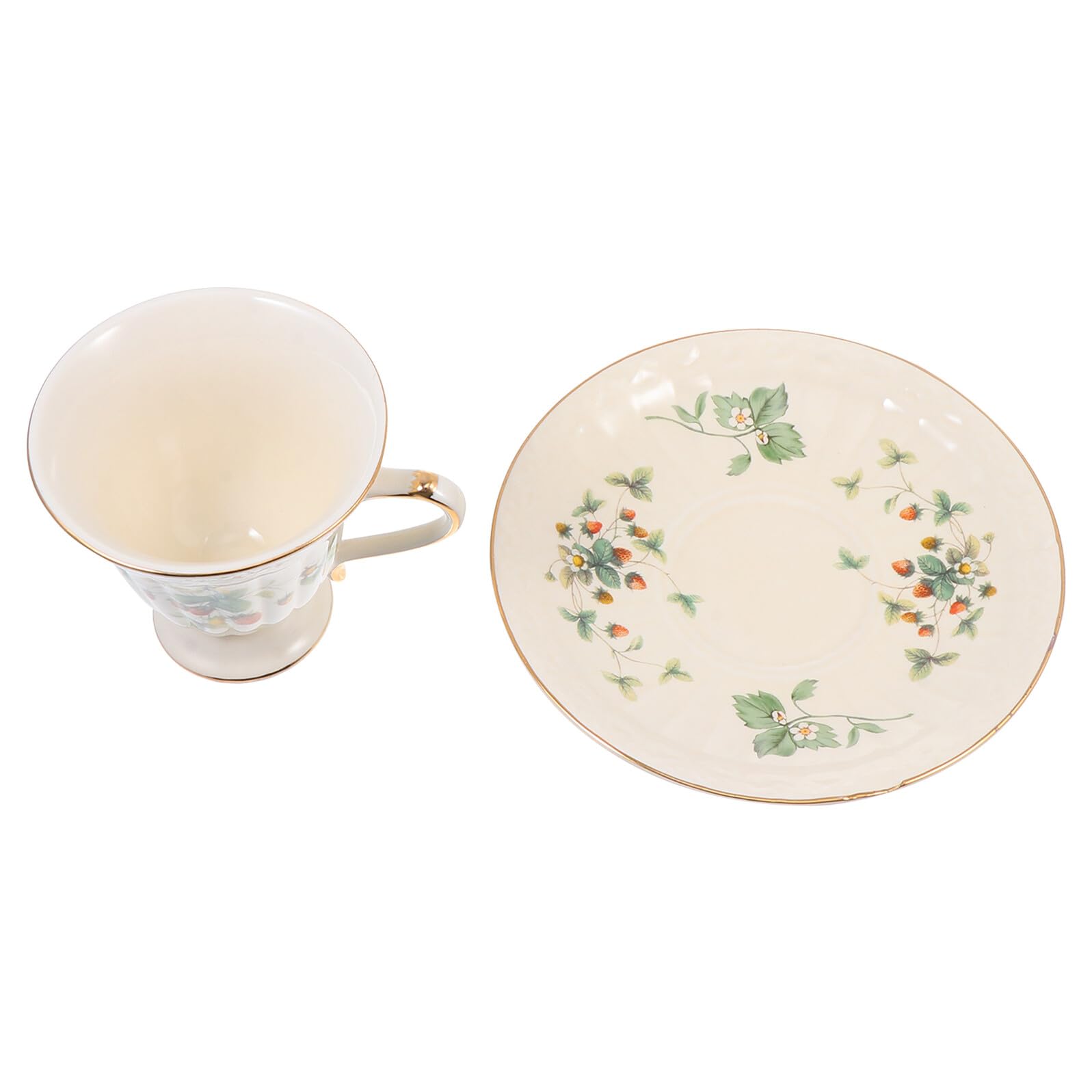 INOOMP Retro Keramiktasse mit Untertasse 1 Satz für Kaffee und Saft