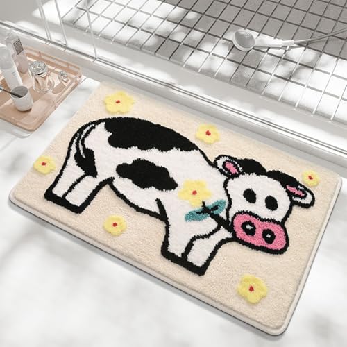 ORRMALL バスマット 60×40cm お風呂マット 速乾 洗える 抗菌防臭 大判 ソフト おしゃれ マイクロファイバー タオル地 安い 厚手 ORYSD21