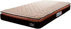 Colchão Espuma D33 Pillow Top Millenium Hellen - Suporta até 120kg por Pessoa (Marrom/Branco)