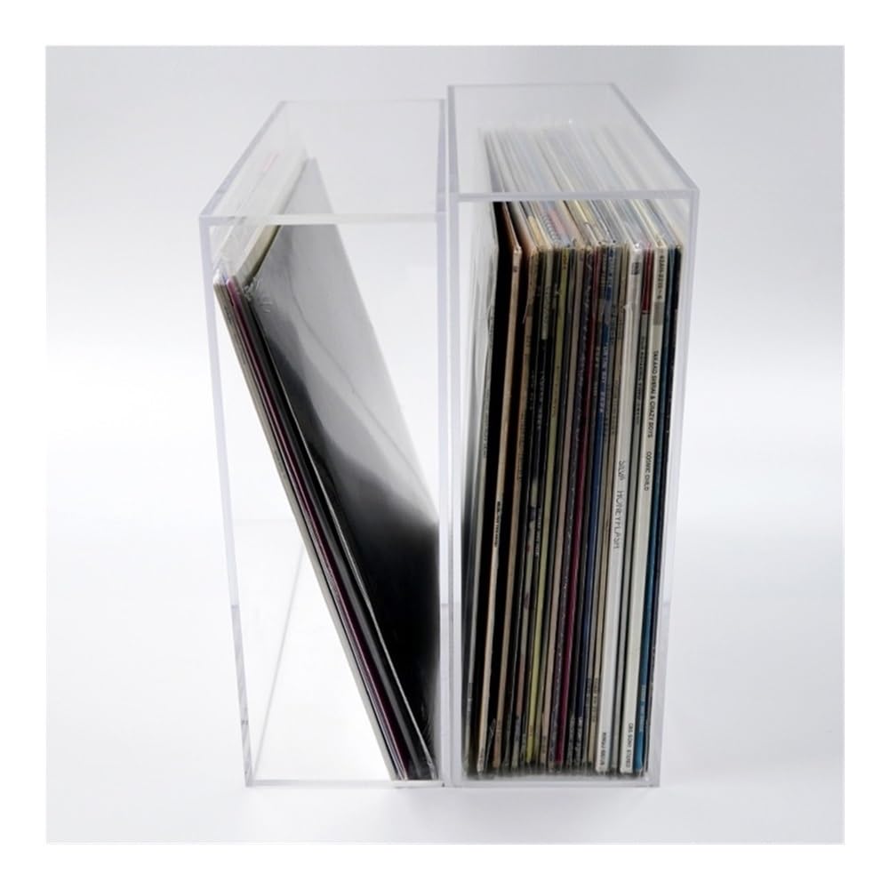 Stojak do przechowywania płyt CD Stojak do przechowywania płyt winylowych, przezroczyste pudełko na płytę LP, akrylowy uchwyt na płytę, organizer do ekspozycji w domu, pojemniki do układania w stosy