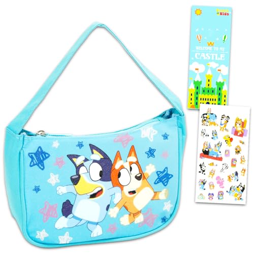 Bluey Bag for Girls Ages 10-12 Set - Bundle with Handbag Purse Plus Stickers More | Bluey and Bingo Travel Accessories Pack for Kids