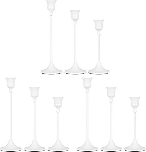 Miniatura 34 de Portavelas dorado, 3 paquetes de portavelas cónico para candelabros, decoración para decoración del hogar Titanio dorado