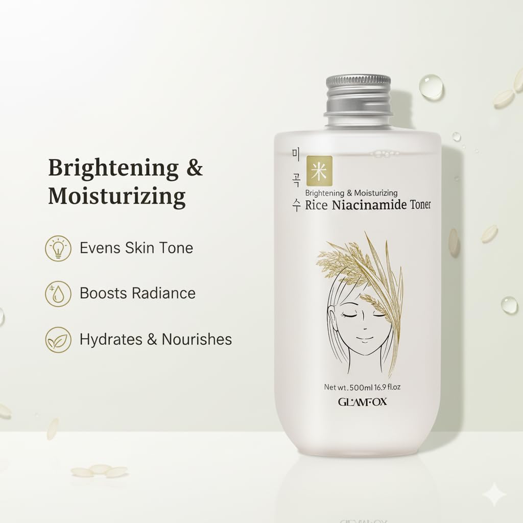 Amazon.com : Glamfox Rice Niacinamide Toner, Korean Rice Extract