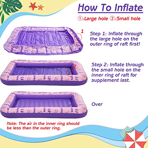 Bingpet Inflatable Dog Pool Float - Dog Raft For Pool And Lake In Summer, Durable And Foldable Pet Pool Rafts & Inflatable Ride-Ons, Water Game For Pets And Kids, Hold Up To 100 Lb #TOP3