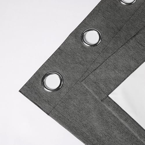 Image of Amazon Basics 100% Blackout Curtains with Grommets, 52 x 96 Inches, Black, 2 Panels