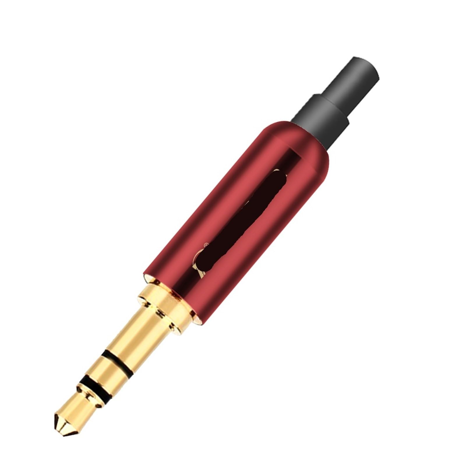 Lot de 10 connecteurs audio jack 3,5 mm 3 pôles stéréo jack 3,5 mm mâle avec prise arrière (mixed-crystal tail-01)