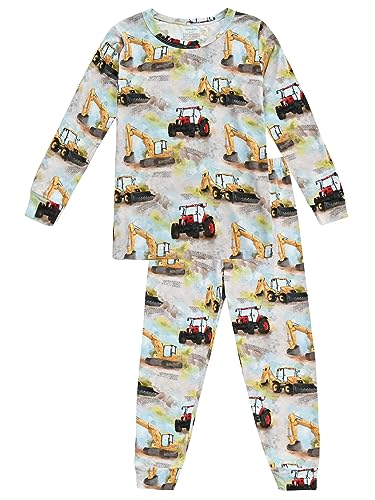 Image of Boys Girl BABY 2T-10Y Toddler Kids Girls Boys Soft Comfy Long Sleeve 2pcs Set Winter Clothing,Trucks,6-7 Years