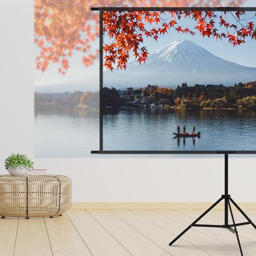 Pantalla portátil con trípode para proyector 84 pulg miniatura 5