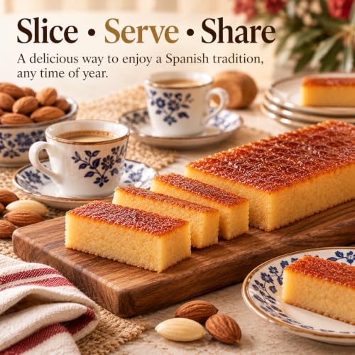 El Almendro Toasted Egg Yolk custard Nougat (Turrón de Yema Tostada), Authentic Spanish Gourmet Candy, Soft Almond Sweet Treat, Gluten-Free - 7.05 oz (200g) - image 6