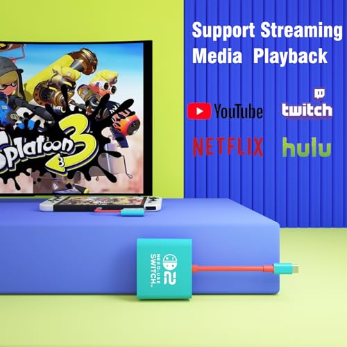 Image of PURBHE Docking Station for Nintendo Switch 1 /2 and Steam Deck, Support TV Dock Mode, Portable TV HDMI Adapter Accessories for Nintendo Switch 1 and OLED and 2, USB C to HDMI 2.0 Adapter