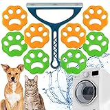 9 Stück Tierhaarentferner Waschmaschine, Haustier Haarentferner Wiederverwendbarer Waschmaschinen-fusselentferner für Tierhaare Wäsche