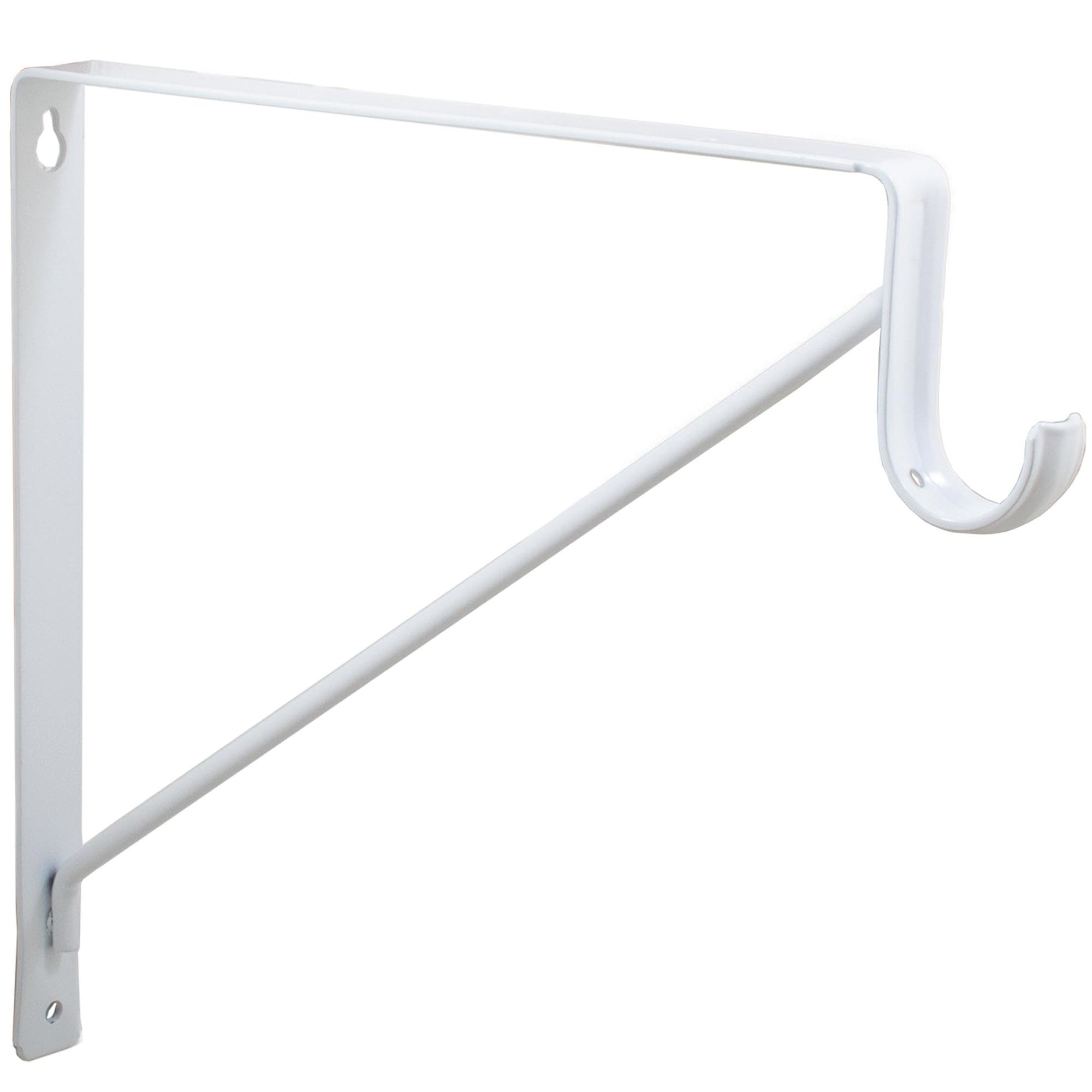 Stone Harbor Hardware Round Bar Shelf and Pole Bracket, Powder Coated, 3