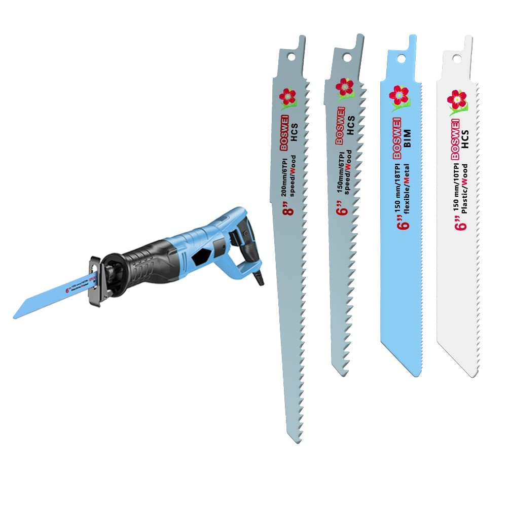 flintronic Lames de Scie Sabre, 10-Piece Lame Scie Sabre pour Bois et Métal(150mm, 230mm de Longueur, 6/10/18 TPI) Compatibles avec La Plupart Des Perceuses
