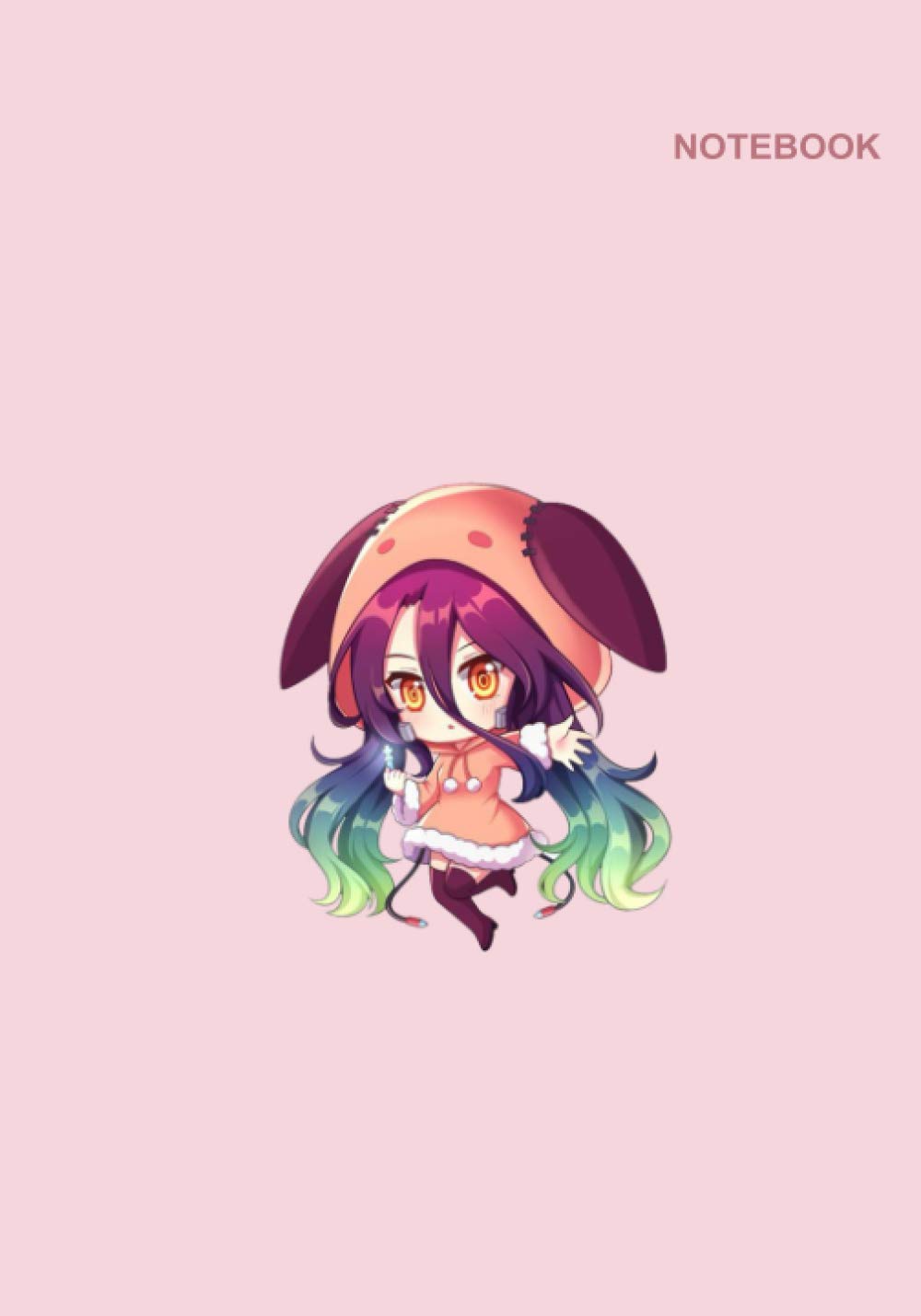 Shiro Mixing Hair Color No Game No Life Notebook Cover: Lined Writing Notebook, B5 (7 x 10 inches), 110 Pages.