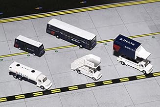 GeminiJets for Delta Airport Service Vehicles 5PCS 1/200 ABS Aircraft Pre-builded Model