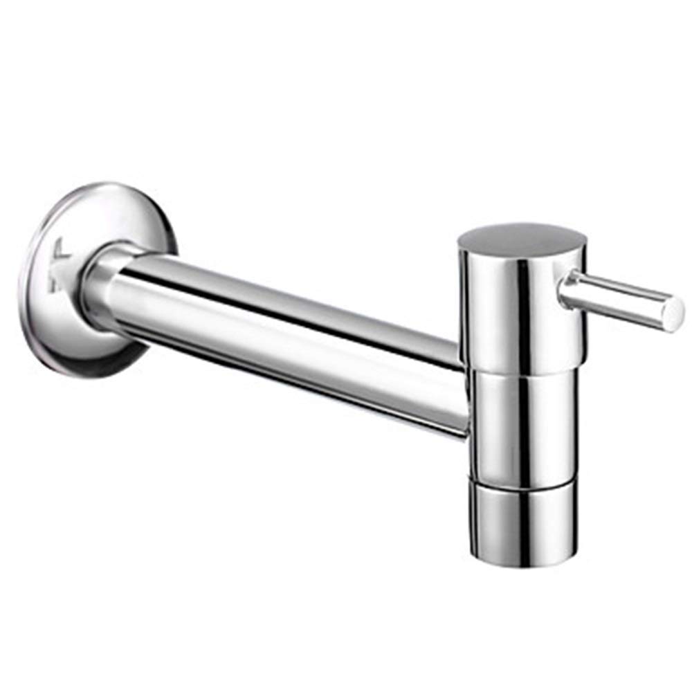 HYY-YY Basin Faucet Taps Bathroom Sink Faucet Chrome Wall Hanging Single Handle One Hole Bath Faucet Ceramic Valve Wall Faucet Bathroom Taps