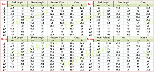 Boy Suits 5 Piece Slim Fit Suit For Kids Formal Set Wedding Ring Bearer Outfit, Navy Blue(Bowtie), 8 #TOP6