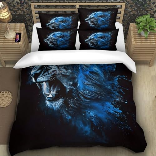 Housse de couette panthère de la jungle King en microfibre douce - 5