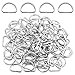 BronaGrand Pack of 100 Metal Nickel Plated D Ring (1/2inch)