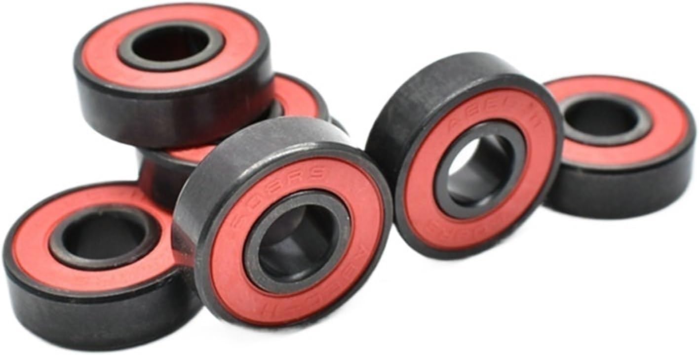 10pcs Black Colour Rubber Seals Skateboard Ball Bearings 608-2RS Black Alloy Bearing Steel 608 2RS 8x22x7mm