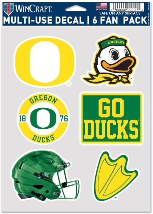Oregon Ducks FOOTBALL Multi Use 6 Fan Pack