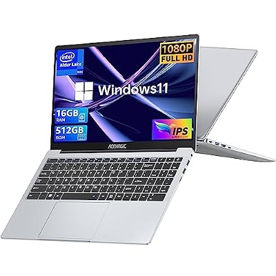 ACEMAGIC Laptop, Laptop Computer,16GB DDR4 512GB SSD Laptops, Quad-Core Processor, 180° Open Angle,Long Battery Life,Metal Shell,WiFi,USB3.2, Type C