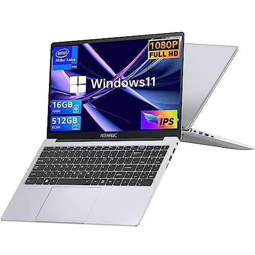 ACEMAGIC Laptop, Laptop Computer,16GB DDR4 512GB SSD Laptops, Quad-Core Processor, 180° Open Angle,Long Battery Life,Metal Shell,WiFi,USB3.2, Type C