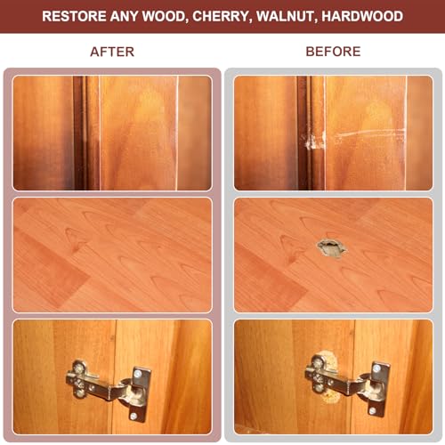 Hartwachs Reparaturset, Laminat Reparatur Hartwachs für Holz/Fliesen/Parkett/Laminat/Vinyl, Möbelreparatur Wachs Set Wachskitt zum Kratzer Schäden Loch Ausbessern Arbeitsplatte, 8 Versch Farbtöne