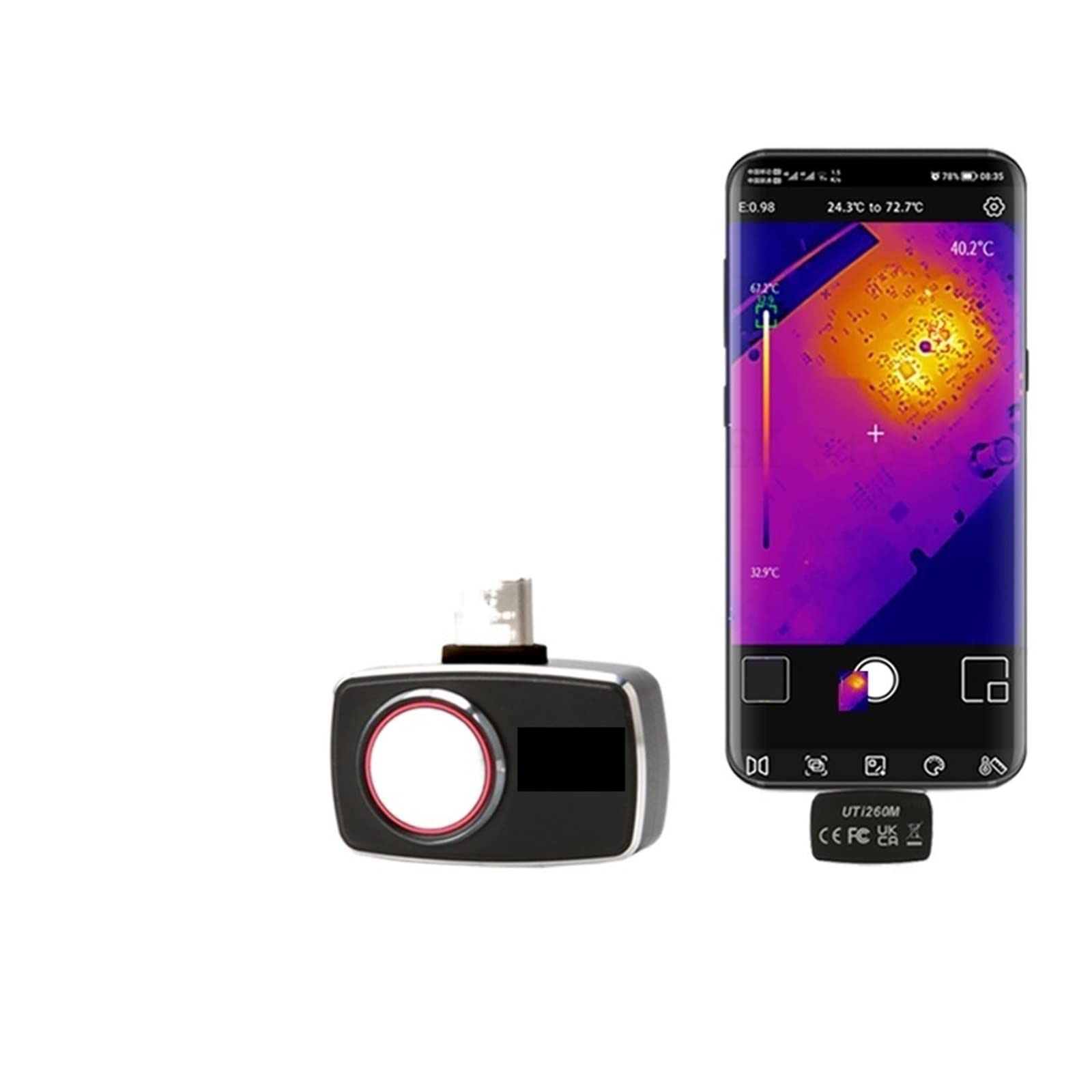 Telecamera termica Termocamera a infrarossi La termocamera termografica ripara l'imaging dell'immagine IR for la costruzione di telefoni cellulari con alta risoluzione(260M)