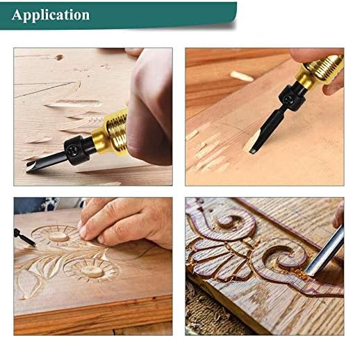 Miniatura 6 de Máquina pulidora de pulido de jade eléctrico Máquina de tallado de carpintería Cincel tallador con mango 5 cuchillas