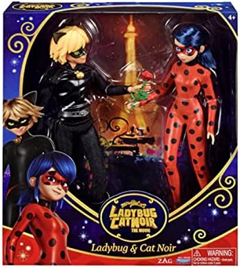 Bandai Miraculous Ladybug & Cat Noir The Movie Fashion Doll 2 Pack | 26cm Ladybug And Cat Noir Dolls | Miraculous Dolls From The Movie Make Great Miraculous Toys For Girls And Boys