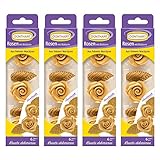 Durchmesser der Rosen: 33mm Günthart Marzipan-Rosen gold mit Blättern, 4er Pack (4x33g)