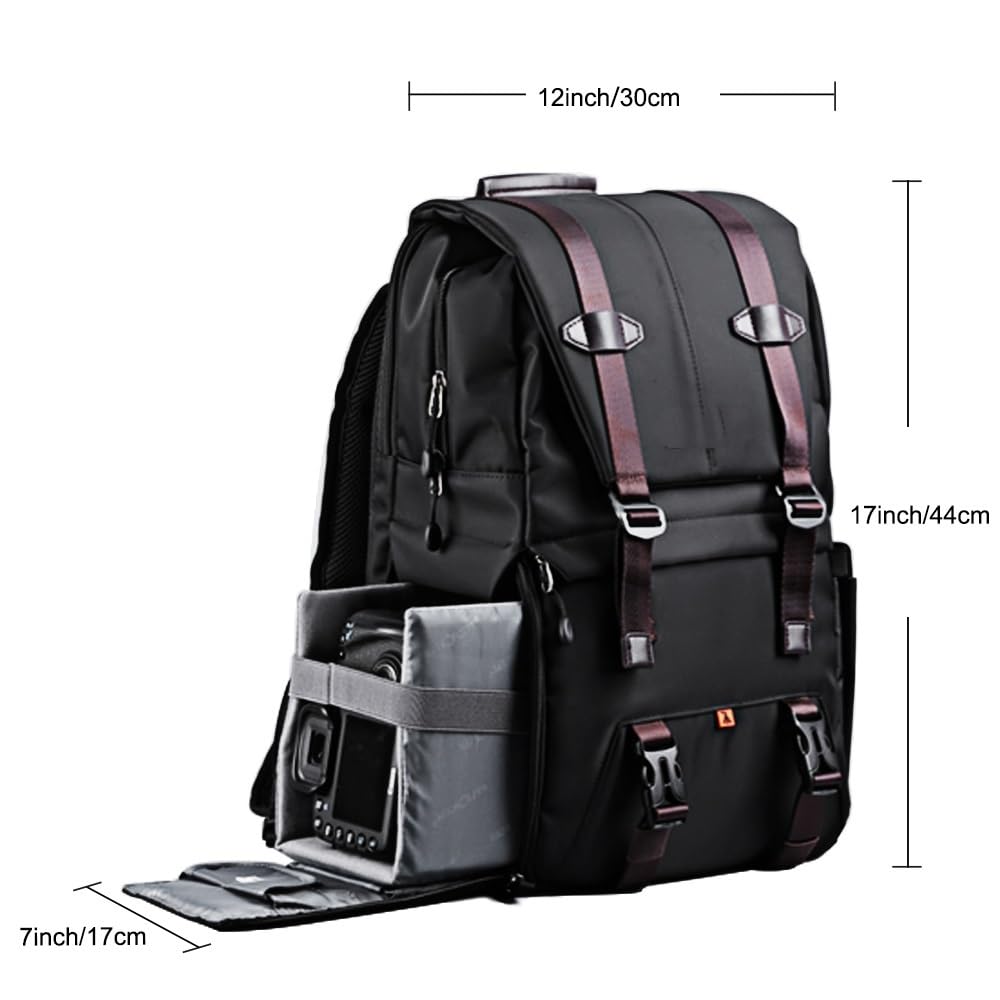 Borsa Reflex Zaino for fotocamera, borsa portaoggetti con copertura antipioggia, cinghie di fissaggio for treppiede, for reflex digitali SLR(Blue)