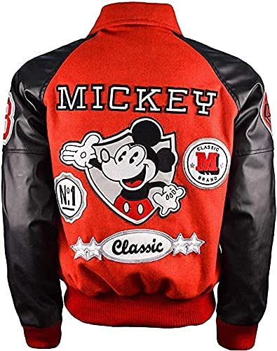 Mickey-Mouce Varsity Jacket | Mickey Wool Varsity Jacket