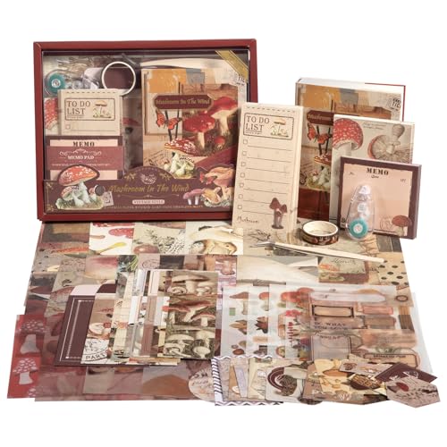 Scrapbook Photo Album Supplies Kit with Tweezers and Glue Tape &ndash; Vintage Aesthetic Junk Journaling...