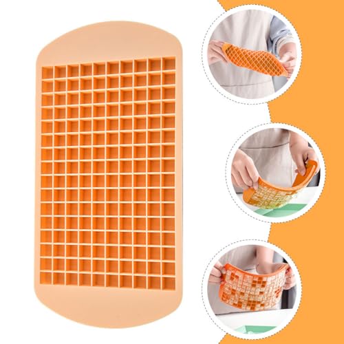 Molde mini para cubitos de hielo de silicona naranja miniatura 7