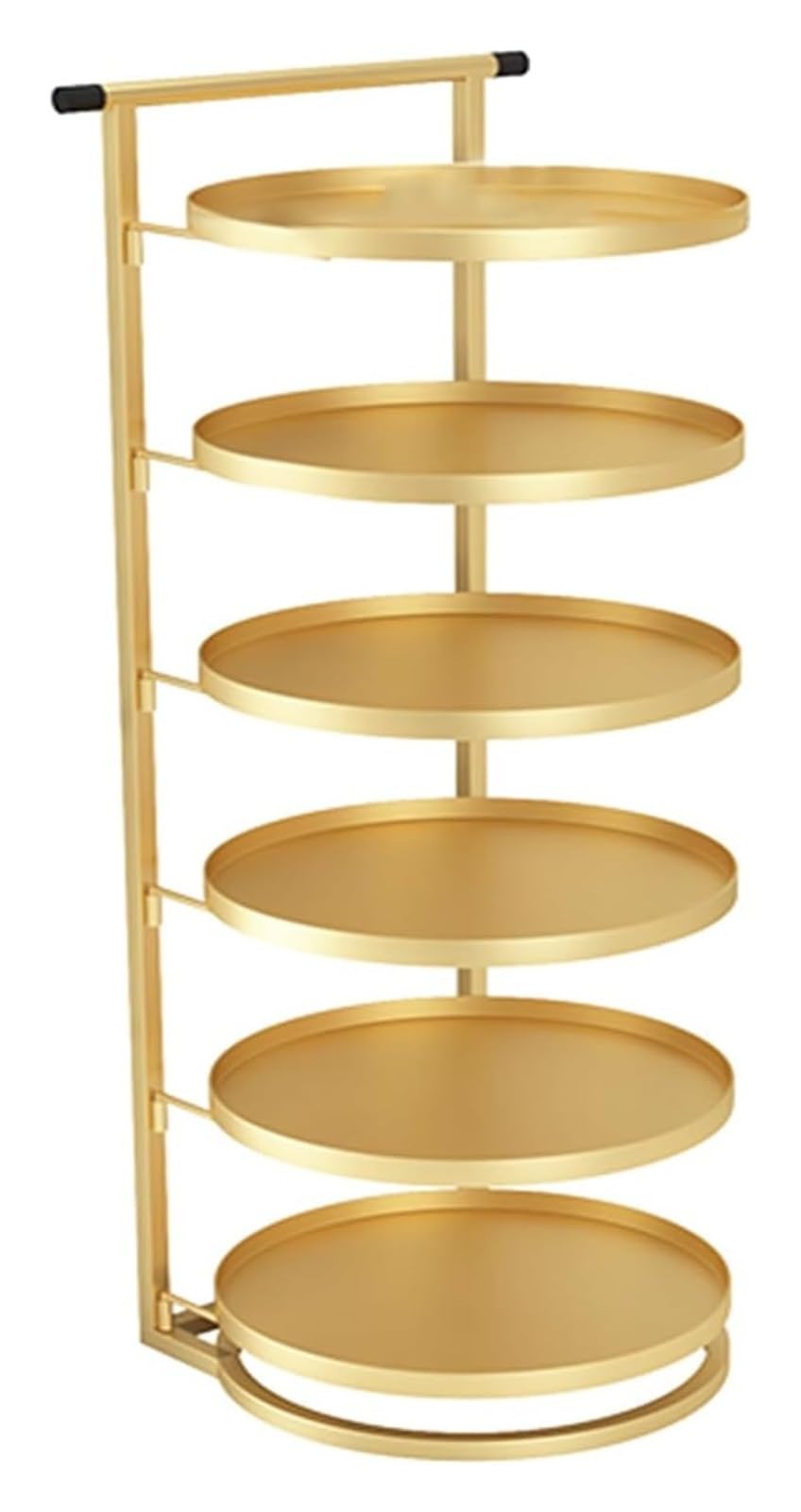WOTZOV Wall Mounted Multi-Layer Food Sorting Tray For Hot Pot - 5-Tier Silver Side Dish Organizer, Space-Saving Kitchen Storage Solution，Gold 6 tier