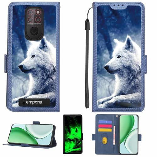 Kinetijy hülle Kompatibel Für Emporia Smart 5 Mini Hülle Hülle Handyhülle Schutzhülle [Mit 9H Festigkeit HD Schutzfolie][RFID-Blockierung][Dunkler Leuchteffekt] LPT-LANG