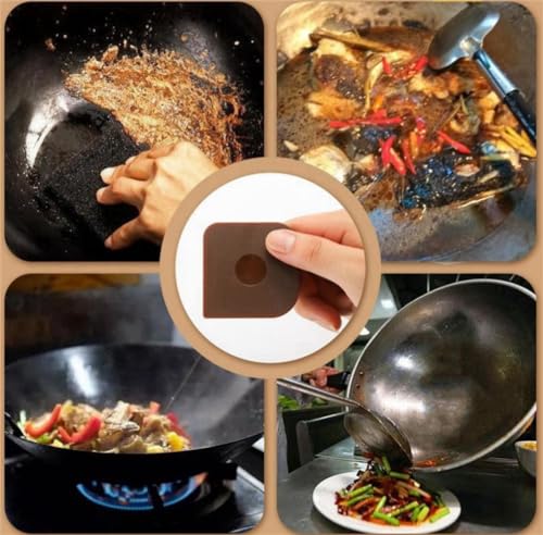 Image of Pan Scrapers Dish Scraper Tool Set, 5Pack Cast iron Cleaner Scraper Food Scraper Polycarbonate Plastic Pan Pot Scraper, Iron Skillet Scraper Scrubber for Cleaning Grease, Kitchen Scrapper