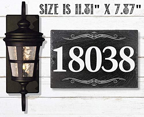 Slate Address Plaques - Customized Wall Plaque House Address Plaque For Outside - Personalized Address House Plaque Home Address Signs For House #TOP6