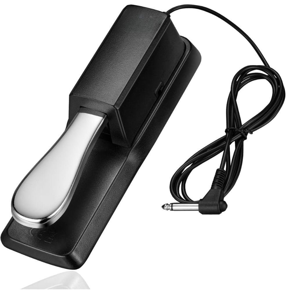 Sustain Pedal for Keyboard Universal, Premium Sustain Pedal, Piano Pedal for Keyboard with Polarity Switch for MIDI Keyboards, Digital Pianos, and More, 1/4'' Input Plug-picture-10