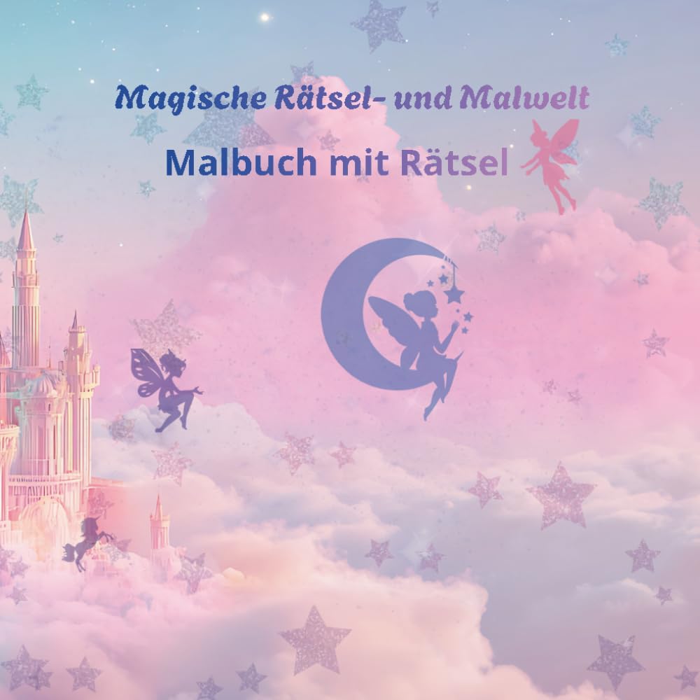 Magische Rätsel- und Malwelt: Malbuch mit Rätsel